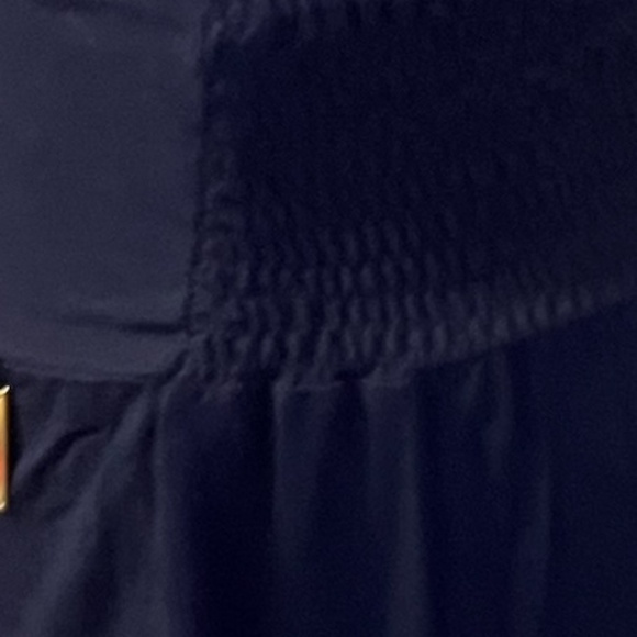 Victoria Secret Pink Elastic High Waisted Navy Blue Flare Pants, Size Large - Picture 9 of 10